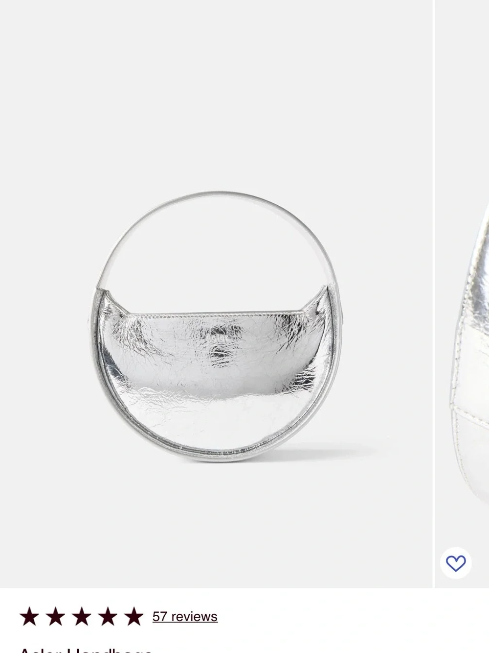 Acler Silver Round Handle Bag